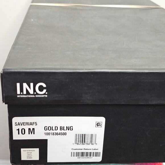 International Concepts Saveria Over The Knee Boots Size 10 Gold Bling NWT - Picture 4 of 5